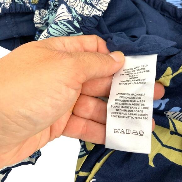 Free People Bali Albright Floral Cotton Jumpsuit Navy Size Medium NWT $148 MSRP - Picture 5 of 7